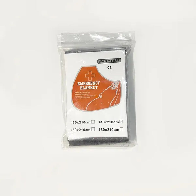 Outdoor Survival Emergency Blanket Waterproof Emergency Blanket Survival Rescue Blanket Camping Equipment Thermal Heat First Aid Rescue Military Emergency Blanket Travel Accessories